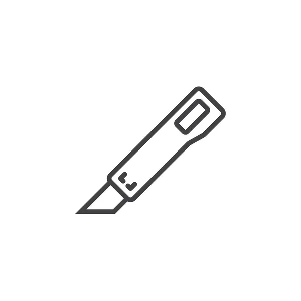 Icono Línea Cuchillo Utilidad Signo Vector Contorno Pictograma Lineal Aislado — Vector de stock