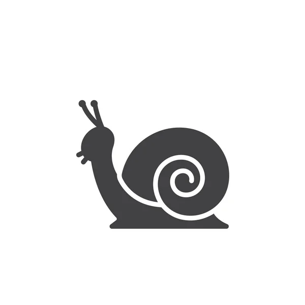 Icono Caracol Vector Signo Plano Lleno Pictograma Sólido Aislado Blanco — Vector de stock