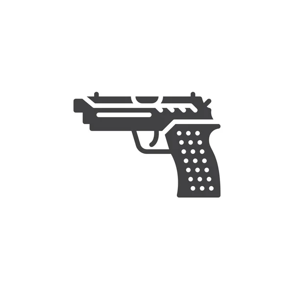 Pistola Vetor Ícone Pistola Sinal Plano Preenchido Pictograma Colorido Sólido — Vetor de Stock