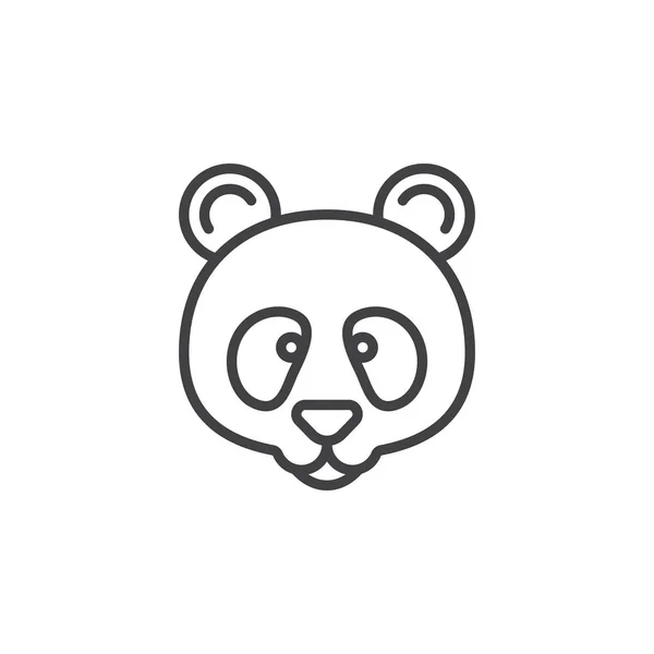 Icono Línea Principal Del Panda Signo Vectorial Del Contorno Pictograma — Archivo Imágenes Vectoriales