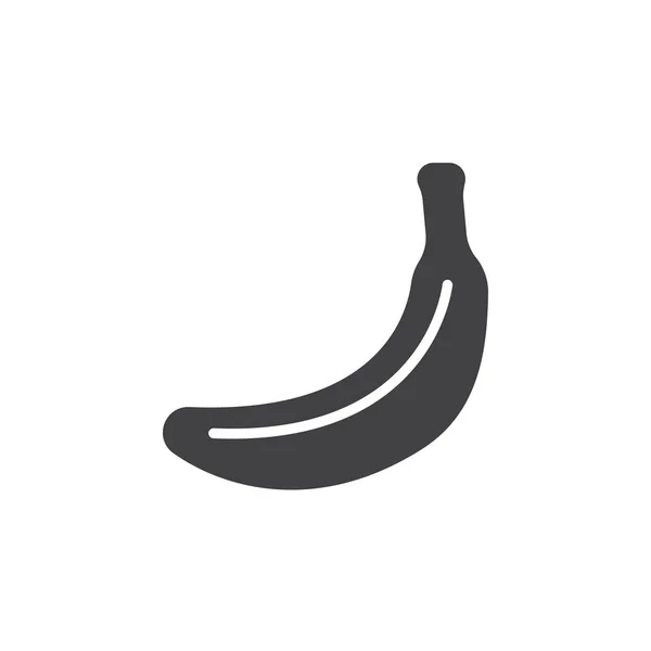 Вектор Банановой Иконки Плоский Знак Сплошная Пиктограмма Изолирована Белом Иллюстрация — стоковый вектор