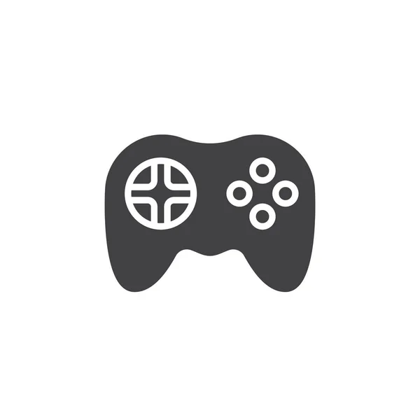 Videospel Symbol Gamepad Ikonen Vektor Fyllda Platta Tecken Solid Piktogram — Stock vektor