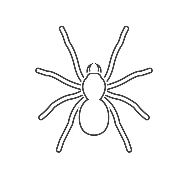 Εικονίδιο Αράχνη Γραμμή Εικονογράφηση Λογότυπο Φορέα Διάρθρωσης Γραμμική Εικονόγραμμα Που — Διανυσματικό Αρχείο