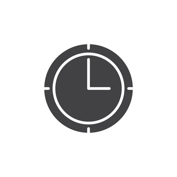 Clock Icon Vector Filled Flat Sign Solid Pictogram Isolated White — Stock Vector