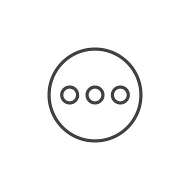 Menü, daha dairesel satırı simgesi. Yuvarlak basit kayıt. Düz stil vektör simgesi