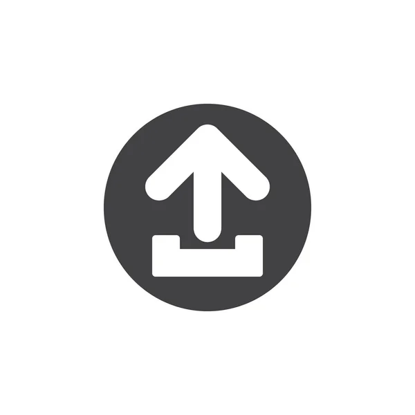 Subir Icono Plano Botón Redondo Simple Signo Vectorial Circular Diseño — Vector de stock