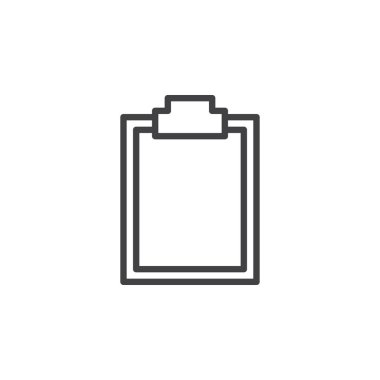 Pano boş satırı simgesi, Anahat vektör işareti üzerinde beyaz izole doğrusal stil piktogram. Sembol, logo illüstrasyon. Düzenlenebilir inme. Piksel mükemmel