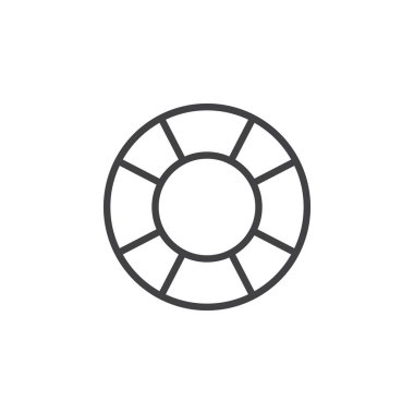 Yeleğini satırı simgesi, Anahat vektör işareti, üzerinde beyaz izole doğrusal stil piktogram. Sembol, logo illüstrasyon. Düzenlenebilir inme. Piksel mükemmel