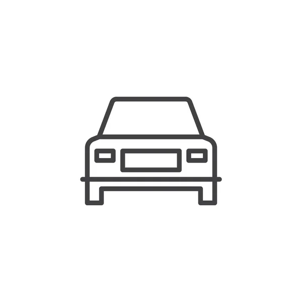 Автомобиль Значок Транспортной Линии Очертания Векторного Знака Пиктограмма Линейного Стиля — стоковый вектор