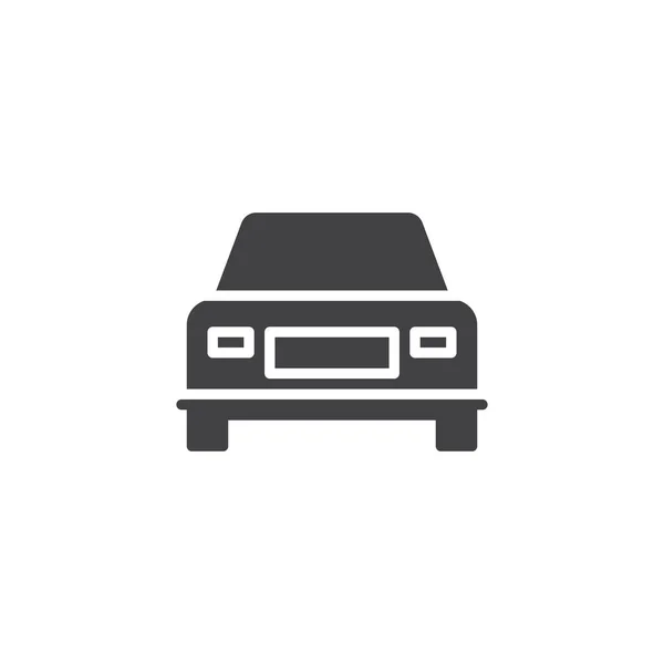 Araba Araç Simge Vektör Düz Işareti Üzerinde Beyaz Izole Katı — Stok Vektör