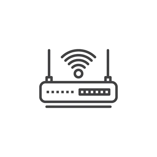 Wifi Router Line Icon Outline Vektorzeichen Lineares Piktogramm Isoliert Auf — Stockvektor