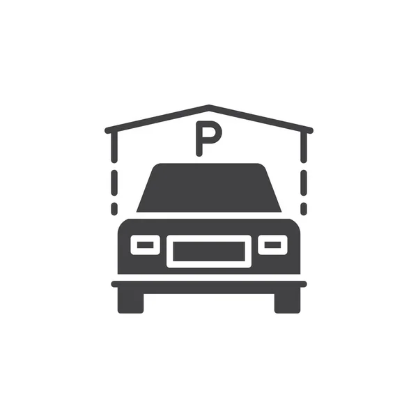 Indoor Guest Parking Icon Vector Filled Flat Sign Solid Pictogram — Stock Vector