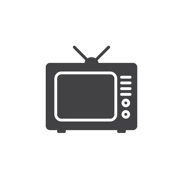 Телевізор Вектор Телевізійної Ікони Заповнений Плоский Знак Тверда Піктограма Ізольована — стоковий вектор
