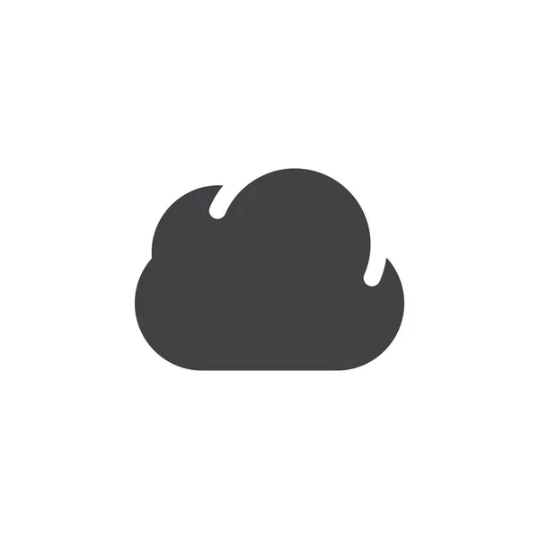 Vector Icono Nube Signo Plano Lleno Pictograma Simple Sólido Aislado — Vector de stock