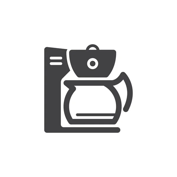 Καφετιέρα Εικονίδιο Διάνυσμα Γεμάτη Επίπεδη Σημάδι Στερεά Εικονόγραμμα Απομονωμένα Λευκό — Διανυσματικό Αρχείο