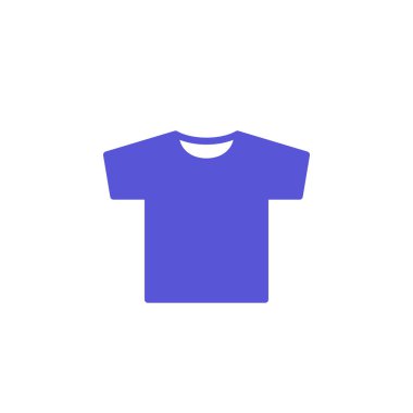 T-shirt simge vektör, düz işareti, üzerinde beyaz izole katı renkli sembol dolu. Erkekler giyim sembolü, logo illüstrasyon