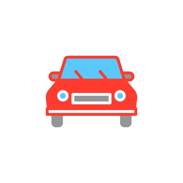 車両アイコン ベクトルはフラット記号 白で隔離固体のカラフルな絵文字いっぱい シンボル ロゴの図 — ストックベクタ