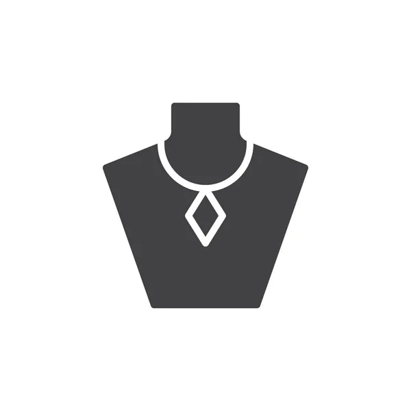 Ожерелье Дисплей Бюст Вектор Значок Заполненный Плоский Знак Твердые Пиктограммы — стоковый вектор