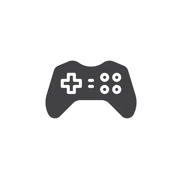 ゲームパッド ジョイパッドのアイコン ベクトルはいっぱいフラット記号 白で隔離固体のピクトグラムです ゲーム コント ローラーのシンボル ロゴの図 — ストックベクタ