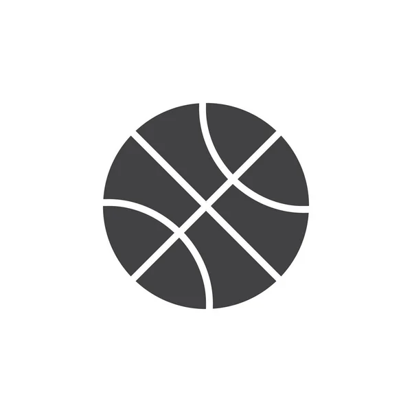 Baloncesto Bola Icono Vector Lleno Signo Plano Pictograma Sólido Aislado — Archivo Imágenes Vectoriales