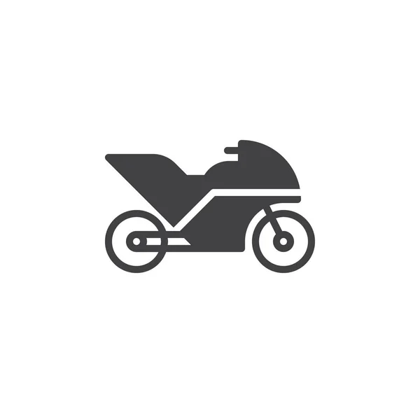 Motocicleta Vector Icono Bicicleta Deportiva Signo Plano Lleno Pictograma Sólido — Archivo Imágenes Vectoriales