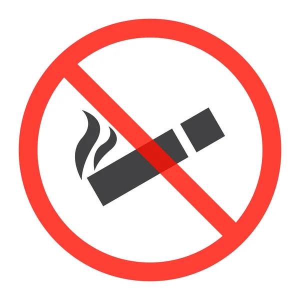 Значок Сигарети Забороненому Червоному Колі Заборона Куріння Або Знак Зупинки — стоковий вектор