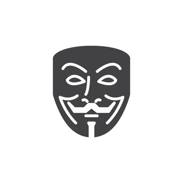 Anoniem Masker Pictogram Vector Vol Platte Teken Solide Pictogram Geïsoleerd — Stockvector