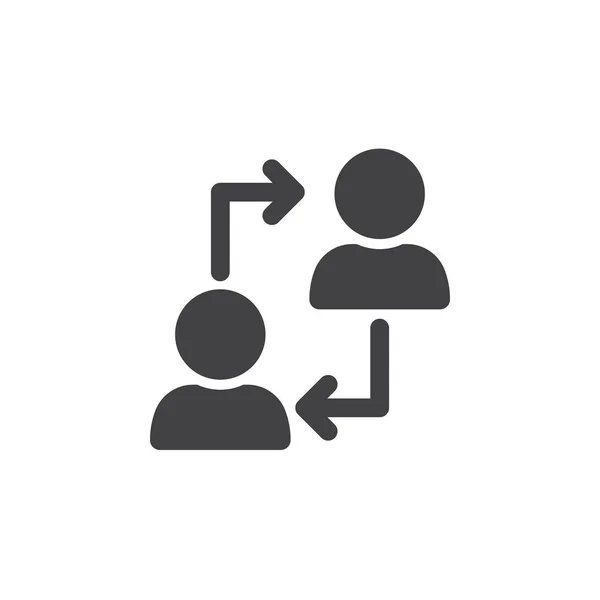 Símbolo Dos Recursos Humanos Usuários Com Vetor Ícone Setas Ilustração — Vetor de Stock