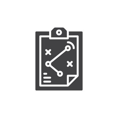 Strateji Kurulu simge vektör, düz işareti, üzerinde beyaz izole karakter stili piktogram dolu. Sembol, logo illüstrasyon. Piksel mükemmel