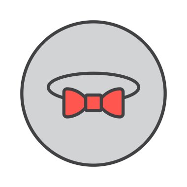 Papyon anahat simgesi, renkli vektör işareti, dairesel piktogram yuvarlak dolu. Sembol, logo illüstrasyon