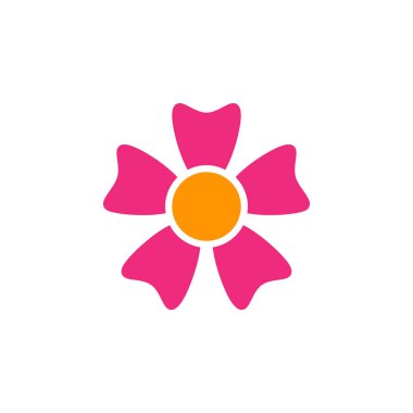 Çiçek simge vektör, dolu düz işareti, üzerinde beyaz izole katı renkli sembol. Sembol, logo illüstrasyon. Piksel mükemmel