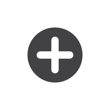 Ayrıca, düz simgesi ekleyin. Yuvarlak basit düğmesini, dairesel vektör işareti çapraz. Düz stil tasarım