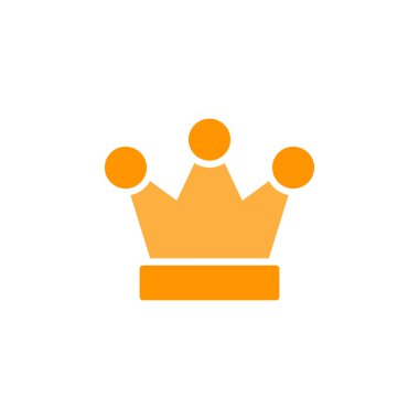 Royal crown simge vektör, düz işareti, üzerinde beyaz izole katı renkli sembol dolu. Kral sembolü, logo illüstrasyon. Piksel mükemmel