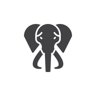 Fil simge vektör, düz işareti, üzerinde beyaz izole katı piktogram dolu. Sembol, logo illüstrasyon. Piksel mükemmel