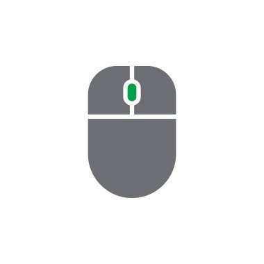 Bilgisayar fare simgesi vektör, düz işareti, üzerinde beyaz izole katı piktogram dolu. Sembol, logo illüstrasyon. Piksel mükemmel