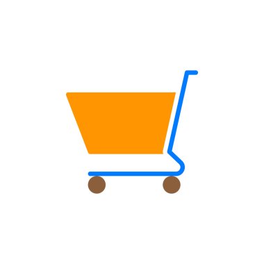 Alışveriş sepeti simge vektör, düz işareti, üzerinde beyaz izole katı renkli sembol dolu. Sembol, logo illüstrasyon. Piksel mükemmel