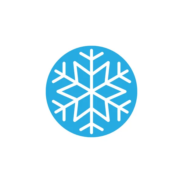 Sněhová Vločka Zmrazení Vektorové Ikony Plný Znamení Ploché Pevné Barevné — Stockový vektor