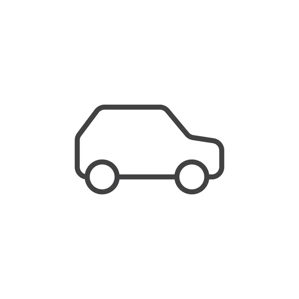 Auto Automobil Liniensymbol Umrissvektorzeichen Lineares Piktogramm Isoliert Auf Weiß Symbol — Stockvektor
