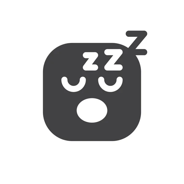 Zzz Emoji Cara Adormecida Ícone Glifo Emoticon Vetorial —  Vetores de Stock