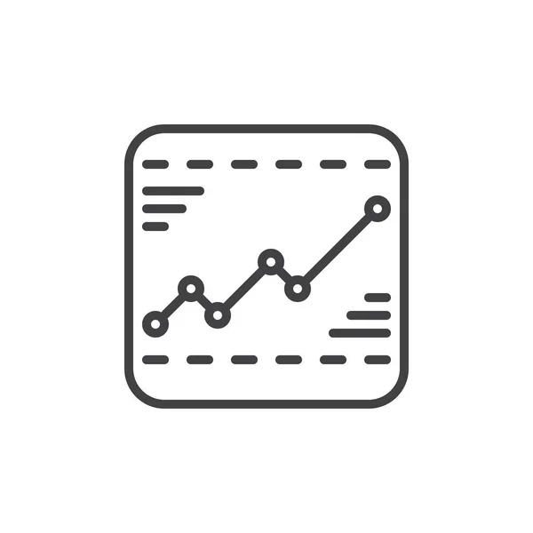 Line Chart Outline Icon Line Vector Sign Linear Style Pictogram — Stock Vector