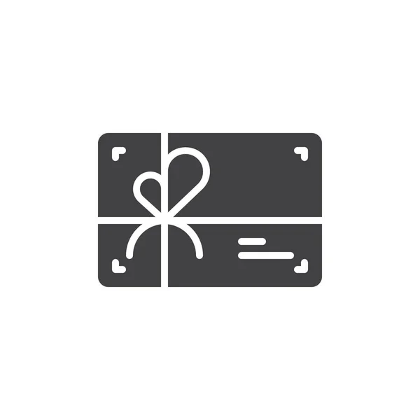 ギフト カード アイコン ベクトル 塗りつぶされたフラット記号白地分離固体のピクトグラム シンボル ロゴの図 ピクセル完璧 — ストックベクタ