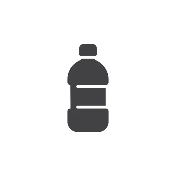 Plastikflasche Mit Wassersymbolvektor Gefülltes Flaches Schild Solides Piktogramm Auf Weiß — Stockvektor