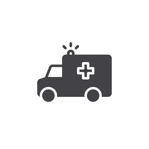 Ambulance Truck Icon Vector Filled Flat Sign Solid Pictogram Isolated — Stock Vector