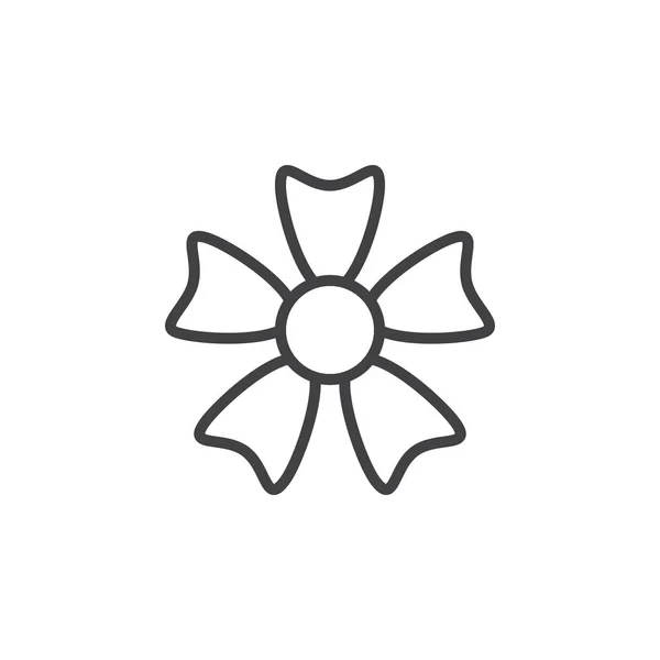 Blume Linie Symbol Umriss Vektorzeichen Linearen Stil Piktogramm Isoliert Auf — Stockvektor