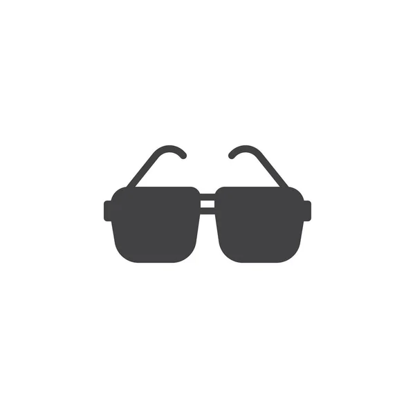Gafas Gafas Sol Vector Icono Lleno Signo Plano Pictograma Sólido — Vector de stock