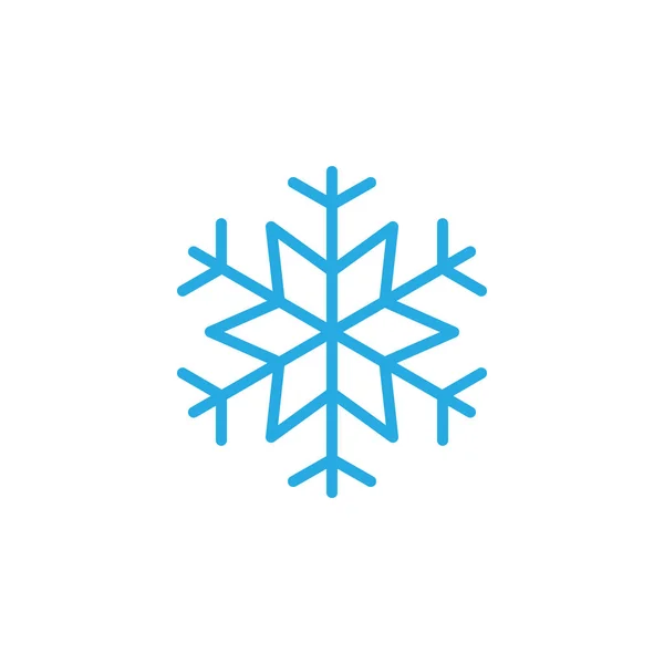 Schneeflocke Gefrierliniensymbol Umrissvektorzeichen Lineares Farbiges Piktogramm Auf Weiß Isoliert Schnee — Stockvektor
