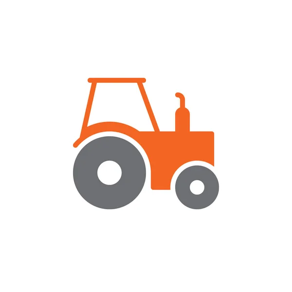Traktor Barevné Vektorové Ikony Plný Plochý Znamení Solidní Piktogram Izolované — Stockový vektor