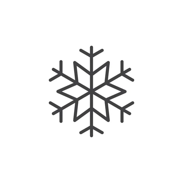 Snowflake Freeze Line Icon Outline Vector Sign Linear Style Pictogram — Stock Vector