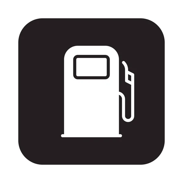 ガソリン スタンド 燃料ディスペンサー フラット アイコン ベクトル記号 丸みを帯びた正方形ボタン白で隔離をカラフルなピクトグラムを満ちています シンボル ロゴの図 フラットなデザイン — ストックベクタ