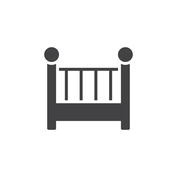 Kinderbett Krippensymbol Vektor Gefülltes Flaches Schild Solides Piktogramm Auf Weiß — Stockvektor